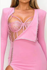 Elegant baddie pink dress shopwithfloco