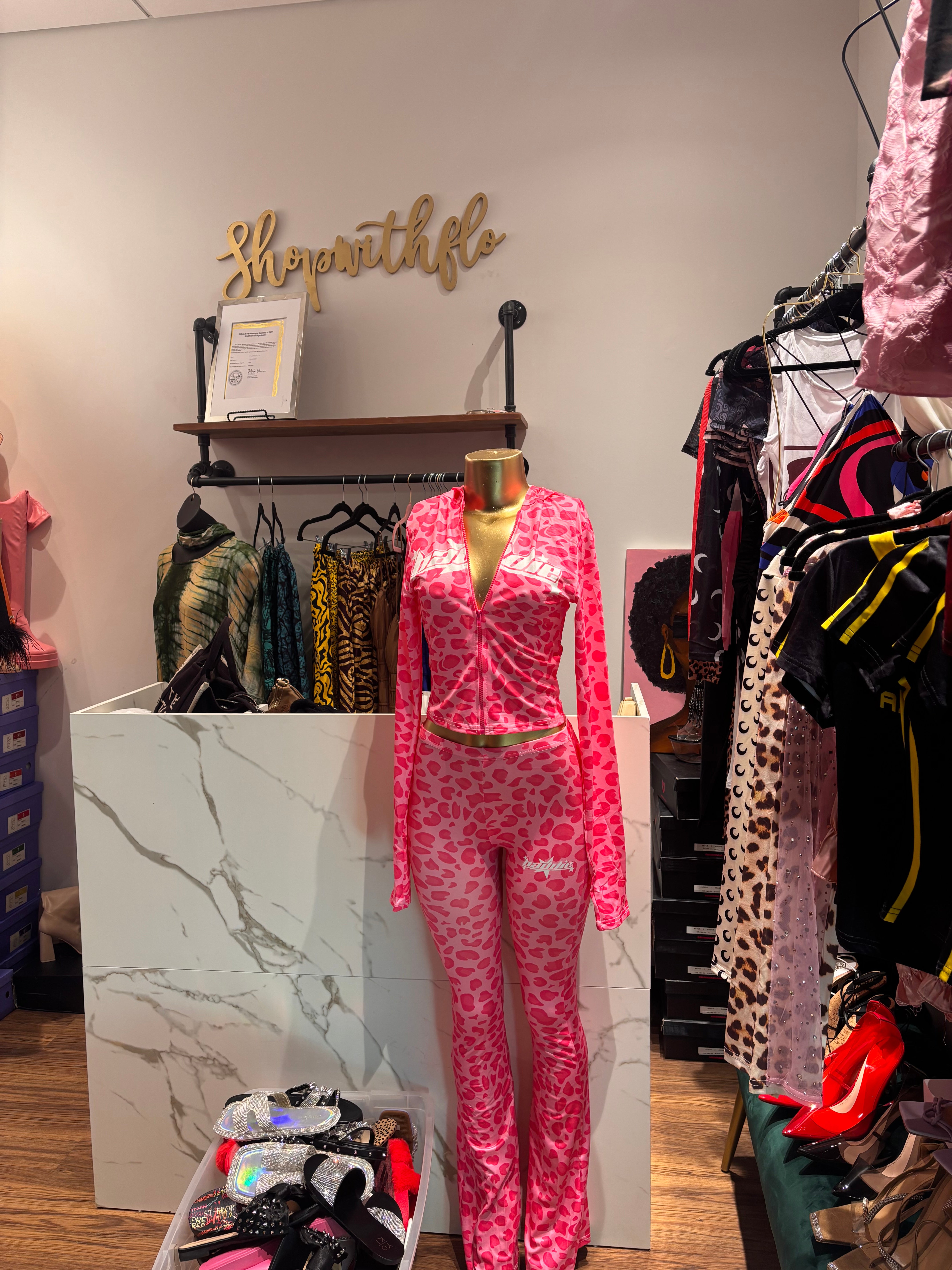 Cheetah baddie set - pink