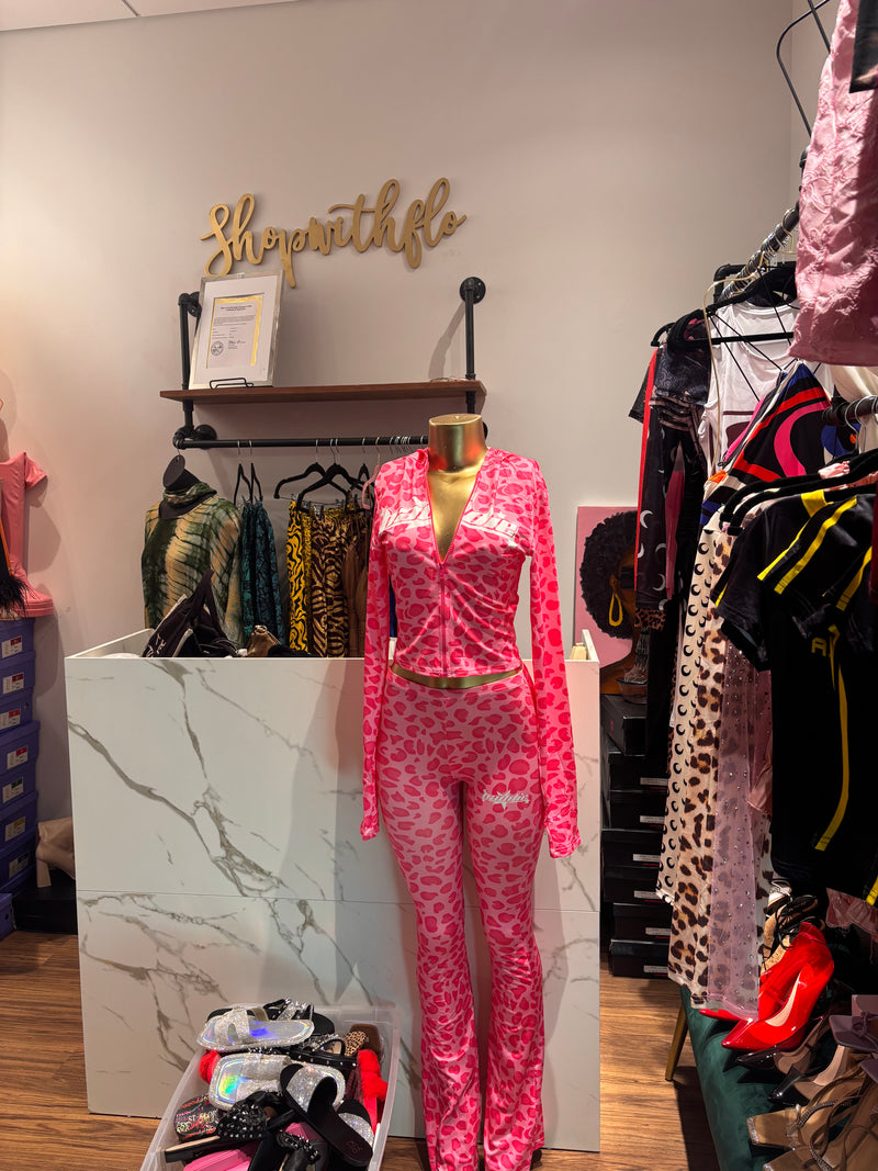 Cheetah baddie set - pink
