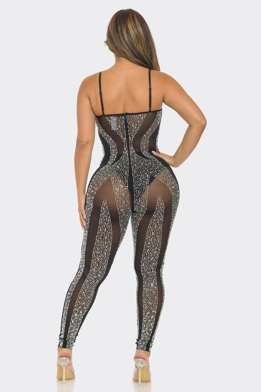 Turn me up baddie jumpsuit - black shopwithfloco