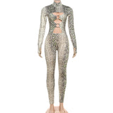 Skin baddie jumpsuit- green