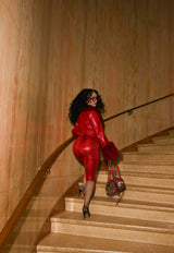 Like a boss baddie fur leather jacket