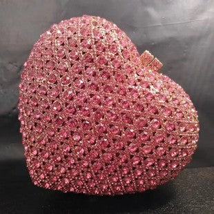 Pink heart clutch almost